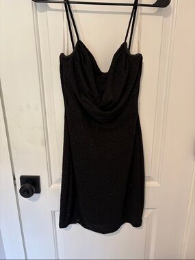 Black shimmer Spaghetti Strap Dress Windsor